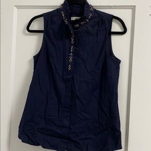J. Crew Navy Sleeveless Top Size 2